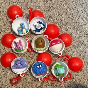 Vintage Pokémon Toys 1999 Burger King Lapras Poliwrath Diglett Muk + Set 8